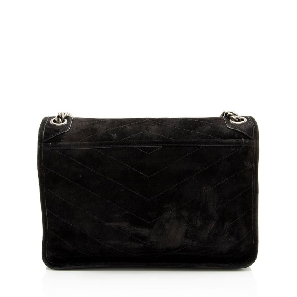 Saint Laurent Suede Monogram Niki Medium Shoulder Bag - Picture 3 of 16